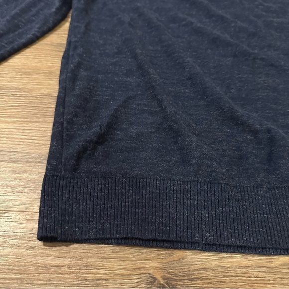 Banana Republic Dark Blue Organic Cotton Sweater Medium Casual - Picture 3 of 11